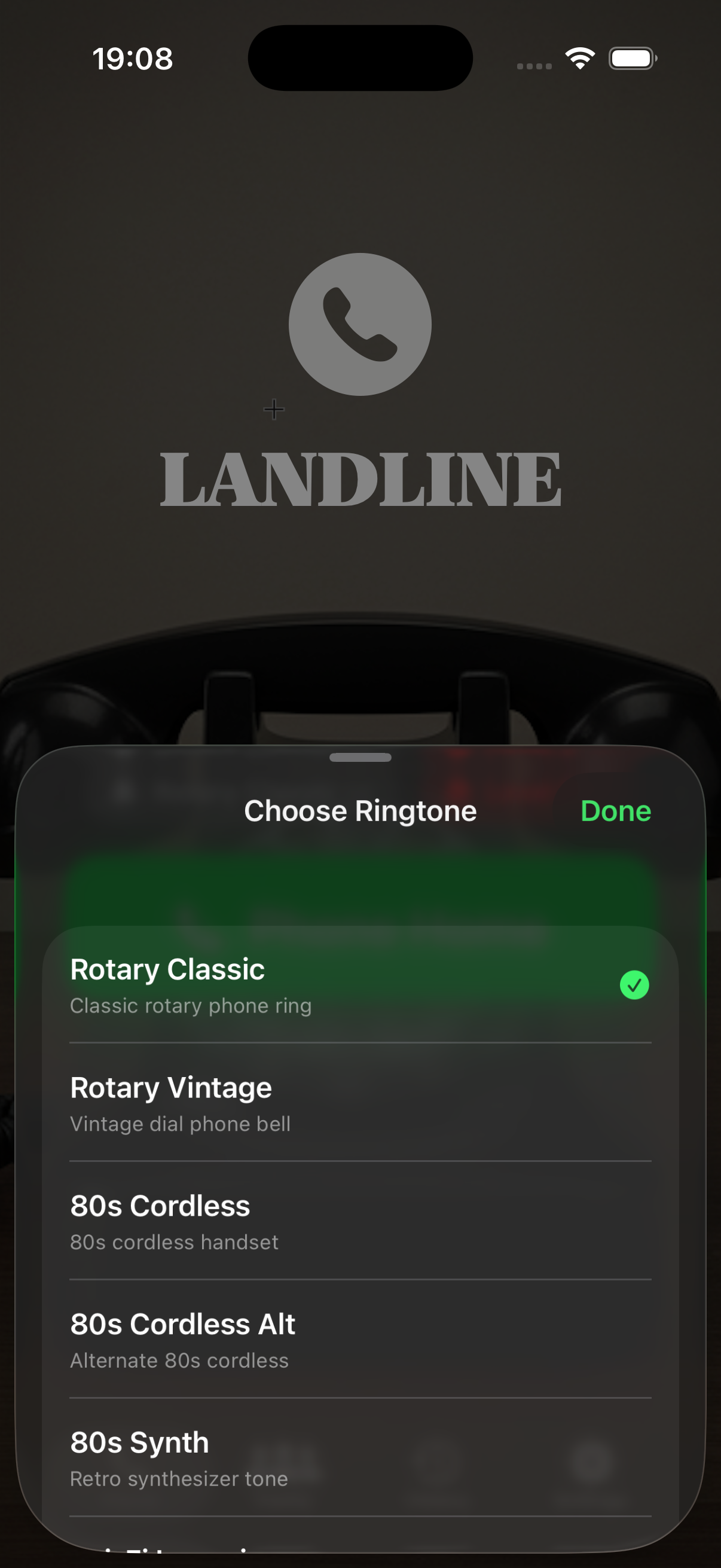 Ringtone selection
